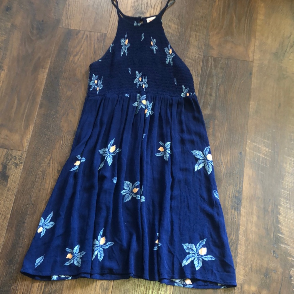 Navy floral summer dress